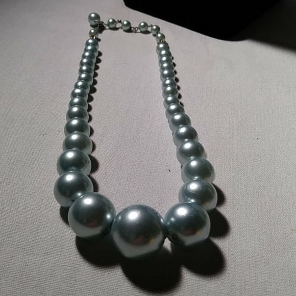 Baby Blue Large Bead Necklace - Picture 4 of 5